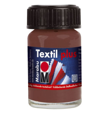 Stoffmalfarbe Textil Plus 17150 039 046, mittelbraun, 15ml