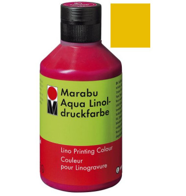 Linoldruckfarbe Aqua Linol 15100 013 021, mittelgelb, 250ml