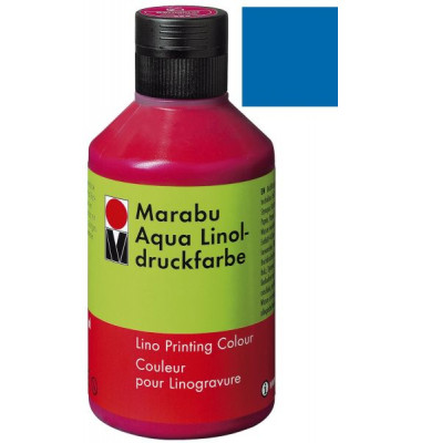 Linoldruckfarbe Aqua Linol 15100 013 052, mittelblau, 250ml