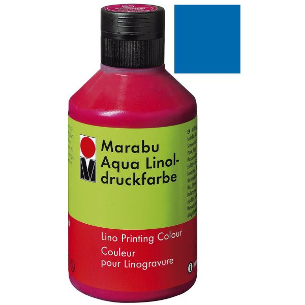 4007751372505 - Linoldruckfarbe Aqua Linol 15100 013 052 mittelblau 250ml 4007751372505 250 Milliliter