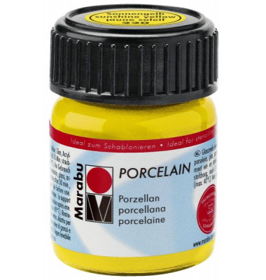 Porzellanmalfarbe Porcelain 11050 039 220, sonnengelb, 15ml