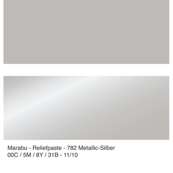 6 Stück Marabu Reliefpaste Relief Paste 13070 007 782, metallic silber, 20ml 4007751470935 Marabu 20 Milliliter