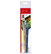 Pinsel-Set Acryl 0180000000202 4-teilig 3x flach & 1x rund Größen 6, 6, 12 & 18