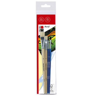 Haarpinsel 01800 000 00202, 2x 6mm, 12mm, 18mm, 4er-Set