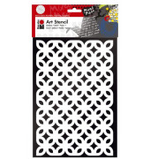 Schablone Art Stencil 02850 000 00 004, Retro Flowers, A4