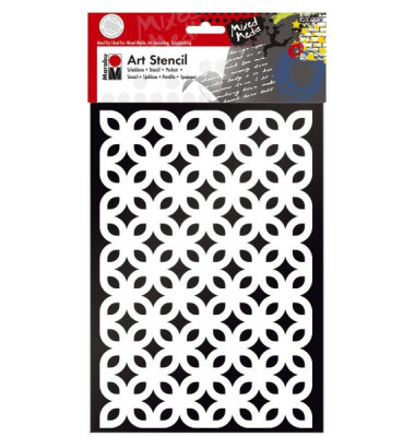 Schablone Art Stencil 02850 000 00 004, Retro Flowers, A4