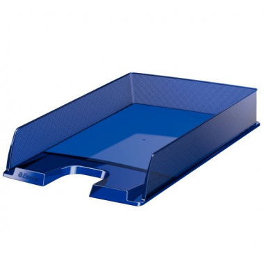 Briefablage Europost A4 / C4 dunkelblau-transparent stapelbar