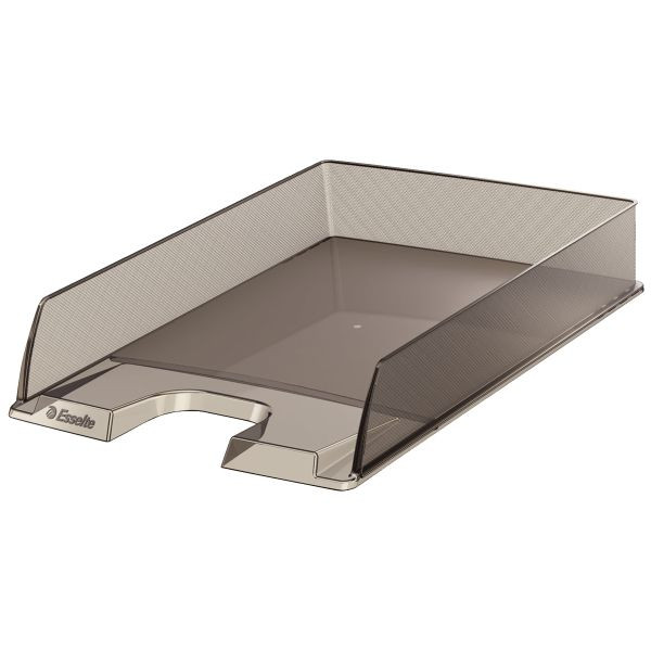 10 Stück Esselte Briefablage Europost 623604, A4 / C4, grau-transparent, Polystyrol stapelbar 4049793015330 Esselte