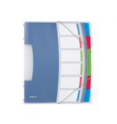 Ordnungsmappe Vivida 624029, 6-teilig blanko, farbig/transluzent, Din A4, 6 F&auml;cher