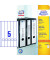 R&uuml;ckenschilder ultragrip L4758-10, wei&szlig;, schmal/lang, 38x297mm, selbstklebend, permanent 