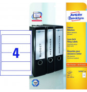 R&uuml;ckenschilder ultragrip L4761-10, wei&szlig;, breit/kurz, 61x192mm, selbstklebend, permanent 