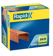 Heftklammern Standard 24/6, 24860000, Stahldraht verkupfert, Heftleistung 20 Blatt max.