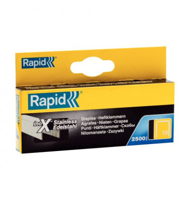 Tackerklammern Inox Stainless 13/8, 11835626, Stahldraht verzinkt, Heftleistung 40 Blatt max.