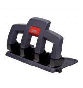 4-fach-Locher Supreme SP34 Press Less 24845701, schwarz, bis 3,4mm 30 Blatt, mit Anschlagschiene