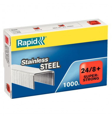 Heftklammern Stainless Steel Super Strong 24/8, 24858300, Edelstahl, Heftleistung 50 Blatt max.