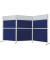 Moderationstafel für Stellwand Eco, 120x120cm, Filz + Filz (beidseitig), pinnbar, blau + blau