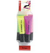 Textmarker Neon 5er Etui farbig sortiert 2-5mm Keilspitze