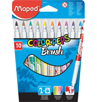 Pinselset ColorPepsBrush, M848010, Gr&ouml;&szlig;en sortiert, runde Spitze