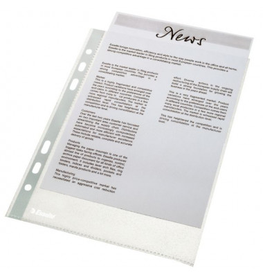 Prospekthüllen Economy 23782 Standard, A5 transparent genarbt, oben offen, 0,05mm