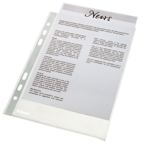 5902812237825 - Prospekthüllen Economy 23782 Standard A5 transparent genarbt oben offen 005mm 5902812237825 100 Stück