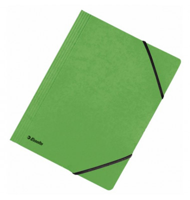 Eckspannmappe Rainbow 44202, A4 gr&uuml;n Karton 390g, f&uuml;r ca. 30 Blatt