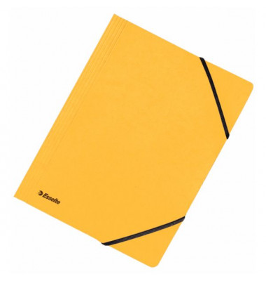 Eckspannmappe Rainbow 44203, A4 gelb Karton 390g, f&uuml;r ca. 30 Blatt