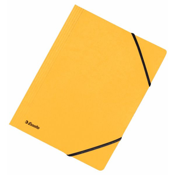 25 Stück Esselte Eckspannmappe Rainbow 44203, A4 gelb Karton 390g 5411313442039 Esselte