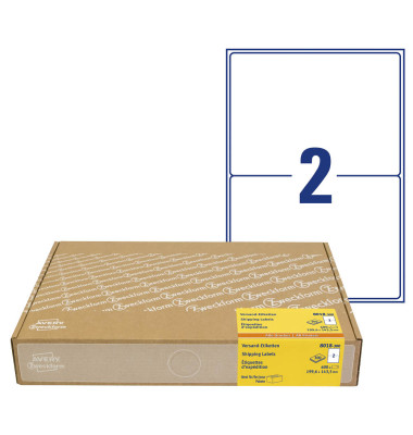 8017-300 Versandetiketten - 199,6x143,5 mm weiß