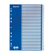 Kunststoffregister 1252-60-01, 1 bis 31, A4, 120&micro;m, wei&szlig;e Taben, 31-teilig