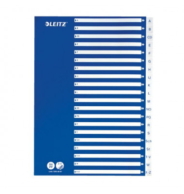Kunststoffregister 1253-60-01, A bis Z, A4, 120µm, weiße Taben, 24-teilig