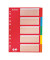 Kartonregister 4386-60-00, 5-teilig blanko, A4, 160 g/m², farbige Taben, 5-teilig