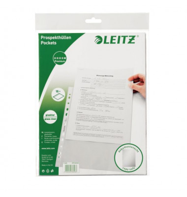 Prospekth&uuml;llen 4770-60-02 Standard, A4 glasklar glatt, oben offen, 0,075mm