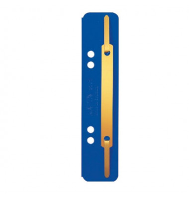 Heftstreifen kurz 3701-00-35, 35x158mm, Karton mit Metalldeckleiste, blau