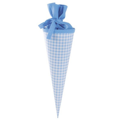 Geschwisterschult&uuml;te 93013, blau, Karo, 35cm, rund