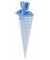 Schultüte Karo blau 35cm rund 93013