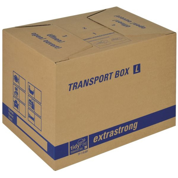 4033657000679 - Umzugskartons Transportbox L extrastrong 30000925 braun bis DIN A3+ innen 500x350x355mm Karton 1-wellig 4033657000679 TidyPac