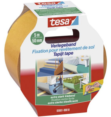doppelseitiges Verlegeband, extra stark klebend, 5m x 50mm doppelseitiges Verlegeband, extra stark klebend, 5m x 50mm