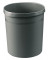 Papierkorb GRIP, 18 Liter, mit 2 Griffmulden, extra stabil, rund, dunkelgrau