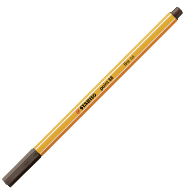 Fineliner point 88, 88/65, orange, wei&szlig;e Streifen (Schreibfarbe: umbra), 0,4mm
