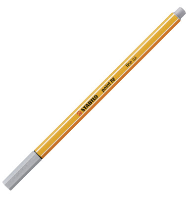 Fineliner point 88, 88/95, orange, wei&szlig;e Streifen (Schreibfarbe: mittelgrau), 0,4mm