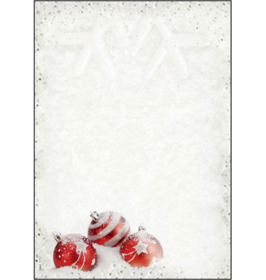 Weihnachtsbriefpapier Weihnachtskugeln Winter Flair DP247, A4, 90g