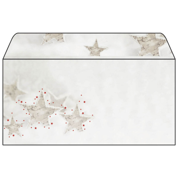 4004360827075 - Weihnachtsumschlag Chirstmas Timber Din Lang mit Fenster DU250 4004360827075 25 Stück