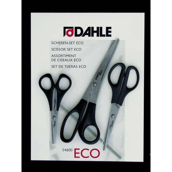 5 Stück Dahle Scheren-Set Home, Edelstahl, rostfrei, 20cm, silber/schwarz 4007885546001 Dahle