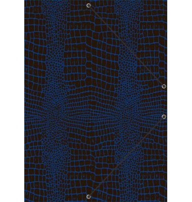 Eckspannmappe Grace 46209, A4 blau Karton 350g, f&uuml;r ca. 250 Blatt  (80 g/m&sup2;), mit 3 Einschlagklappen