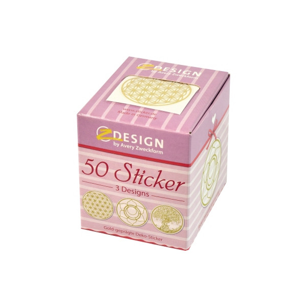 6 Stück AVERY Zweckform Z-Design Stickeretikett 38mm bunt Lebensblume 50 Etik./Pack. 4004182568170 AVERY Zweckform 50 Stück