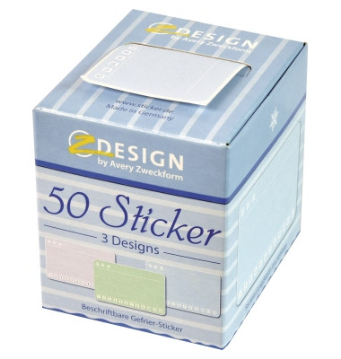 Stickeretikett 58 x 38 mm (B x H) lila, grün, blau Tiefkühl 50 Etik./Pack. Stickeretikett 58 x 38 mm (B x H) lila, grün, blau Tiefkühl 50 Etik./Pack.