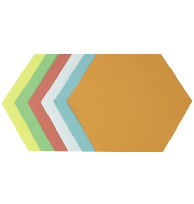 Moderationskarten Wabe farbig sortiert 19x16,5cm