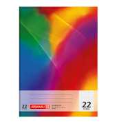 Schulheft 10-4432202, Lineatur 22 / kariert / keine, A4, 80g, regenbogen, 32 Blatt / 64 Seiten