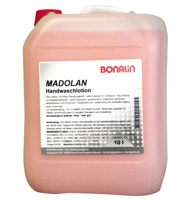 Fl&uuml;ssigseife 50.0021.010 Madolan, parf&uuml;miert, 10 l, Kanister