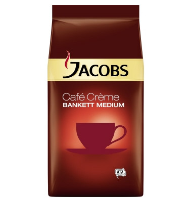 Kaffee Bankett Café Crème temperamentvoll ganze Bohne 1.000 g/Pack.